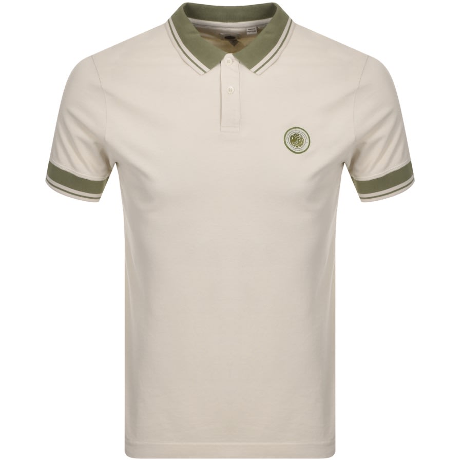 Alternative Image for ProductPretty Green Like Minded Logo Polo T Shirt Beige1